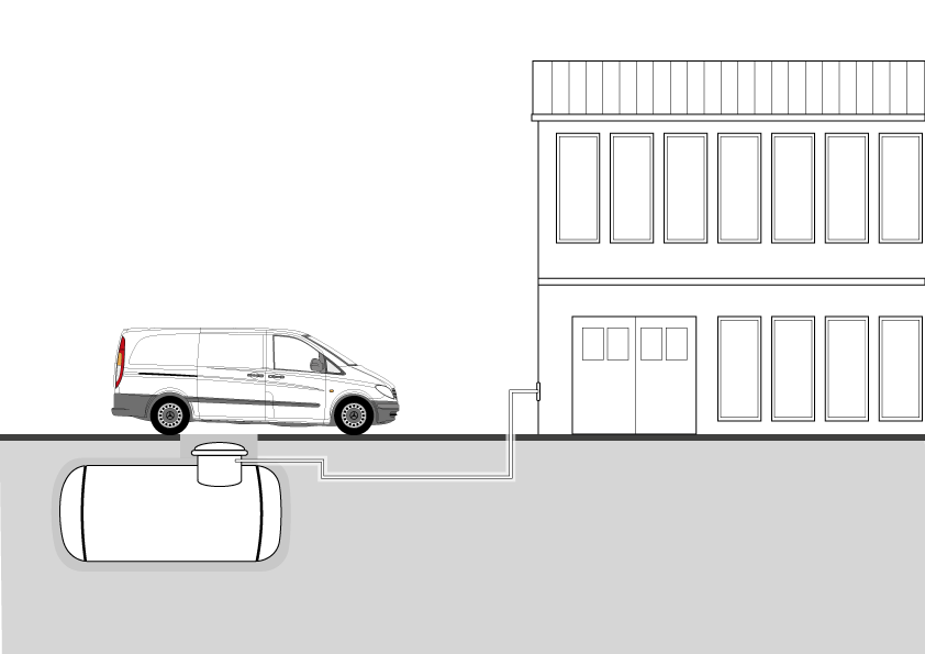 Einlagerung Fluessiggastank unterirdisch ueberfahrbar GuI