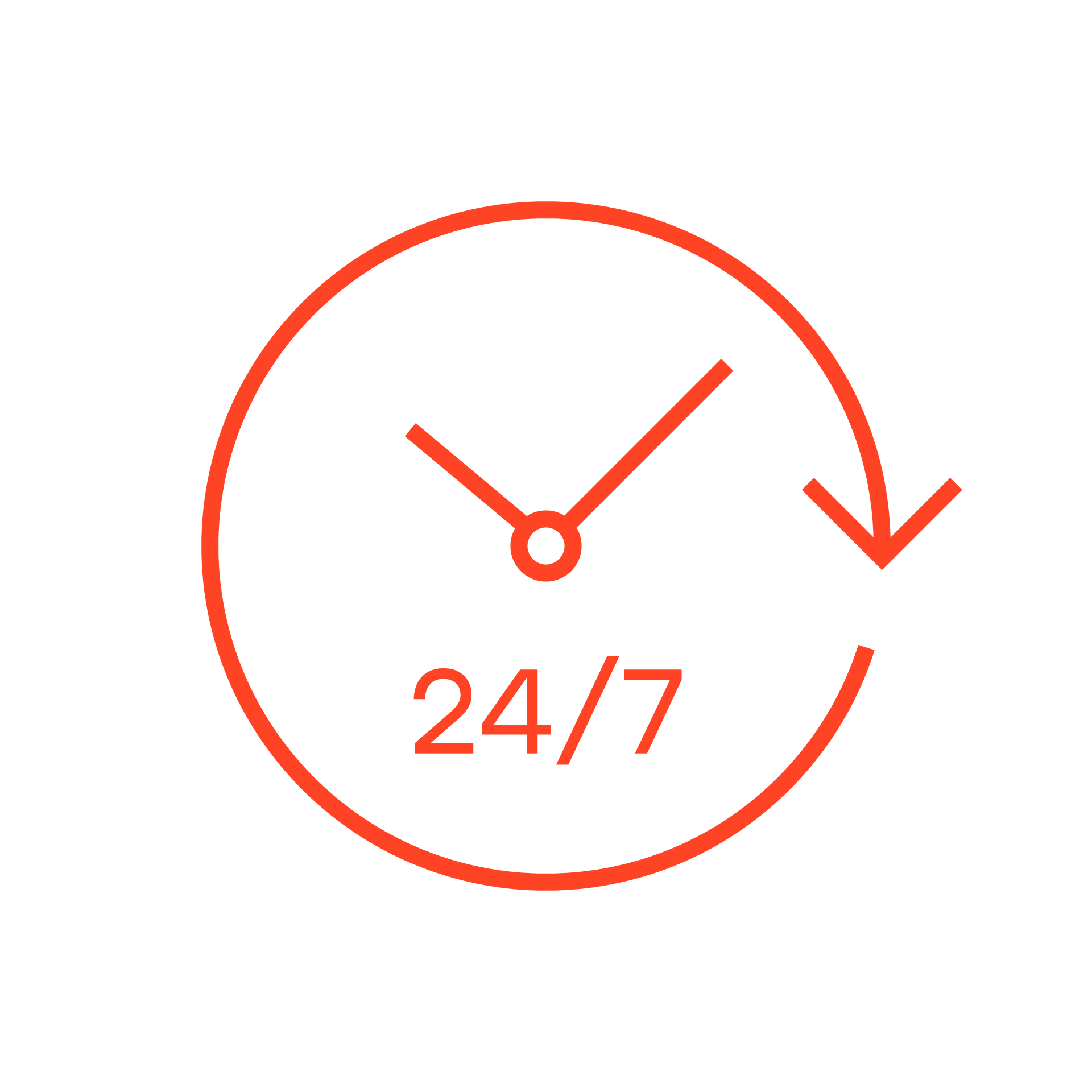Icon 24/7 erreichbar