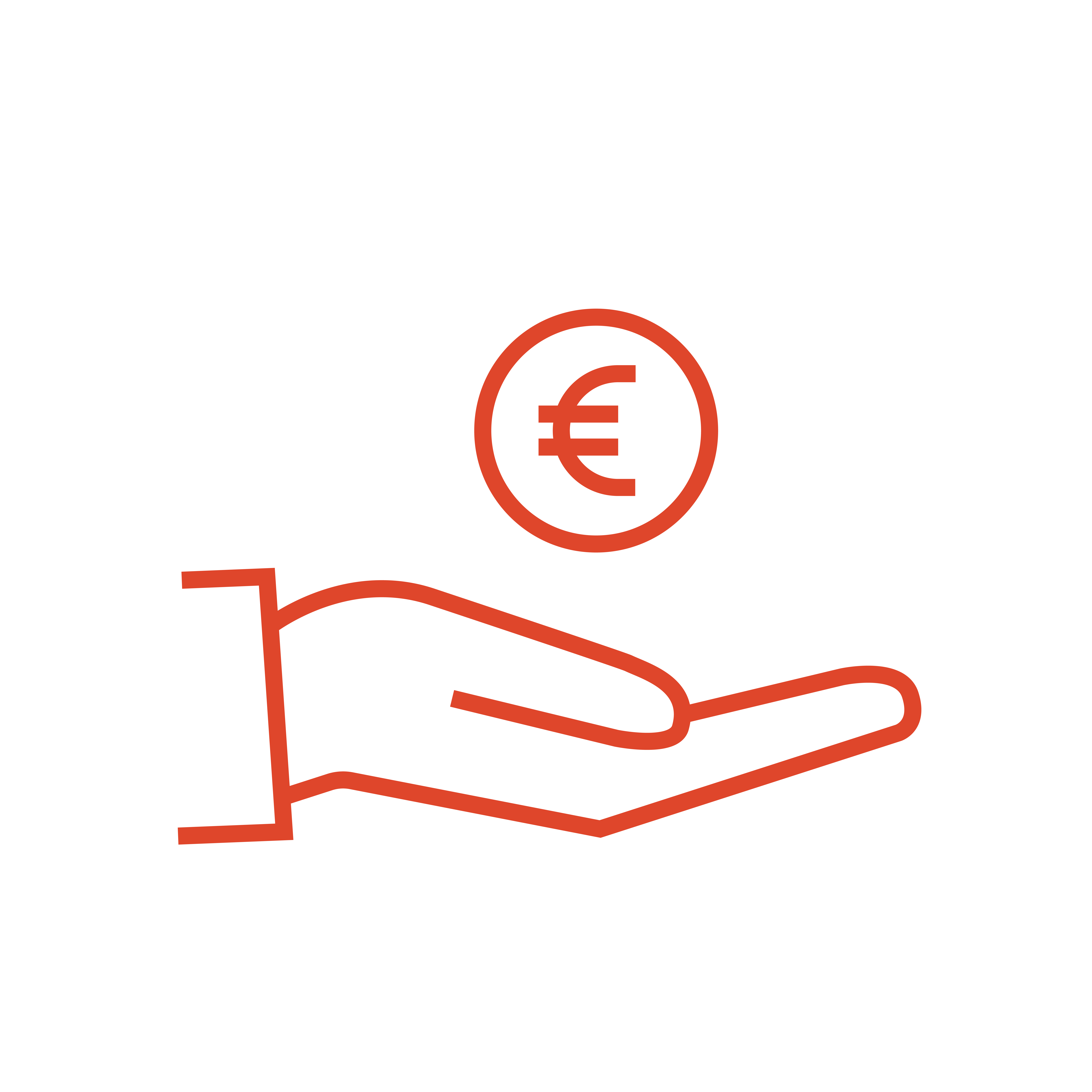 Hand mit Eurozeichen darüber; Sparen